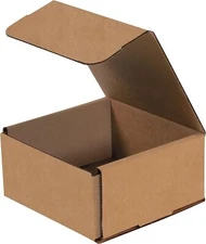 50 6" x 6" x 3" Kraft Corrugated Mailers Die Cut Tuck Flap Boxes