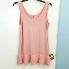 Ruby Ribbon Pleated Chiffon Extender Top Size Medium  NWOT