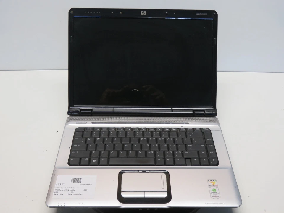 HP Pavilion dv6500 DV6629WM AMD Turion 64 X2 TL-50 1900MHz 1.5GB NO HDD No Batt - Image 3 of 4