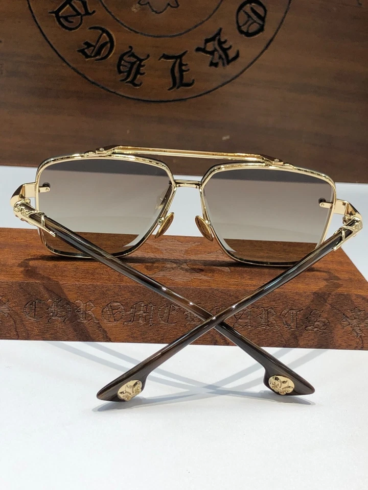 Gafas de sol Chrome Hearts CH8239 doradas lentes marrones unisex 63-12-149 Foto 2 de 3