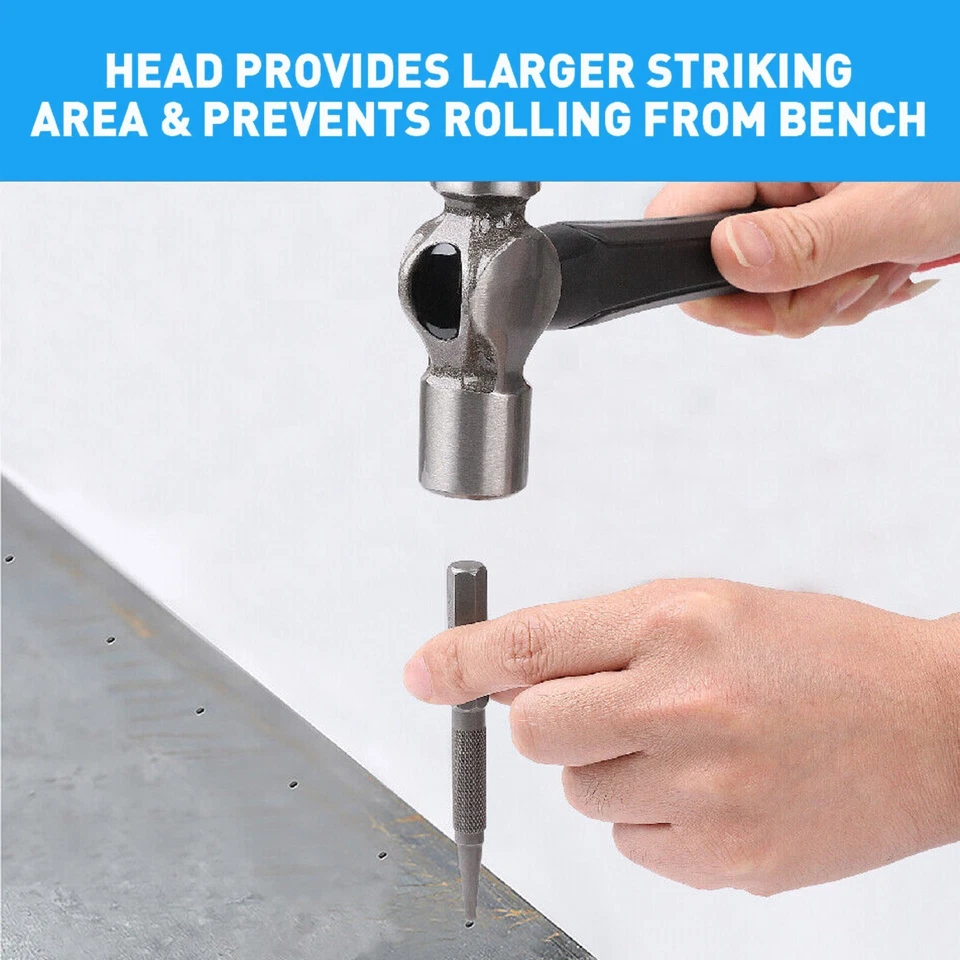 Juego de 5 piezas de clavos y punzones centrales 4" madera metal súper resistencia al impacto S2 Foto 4 de 4