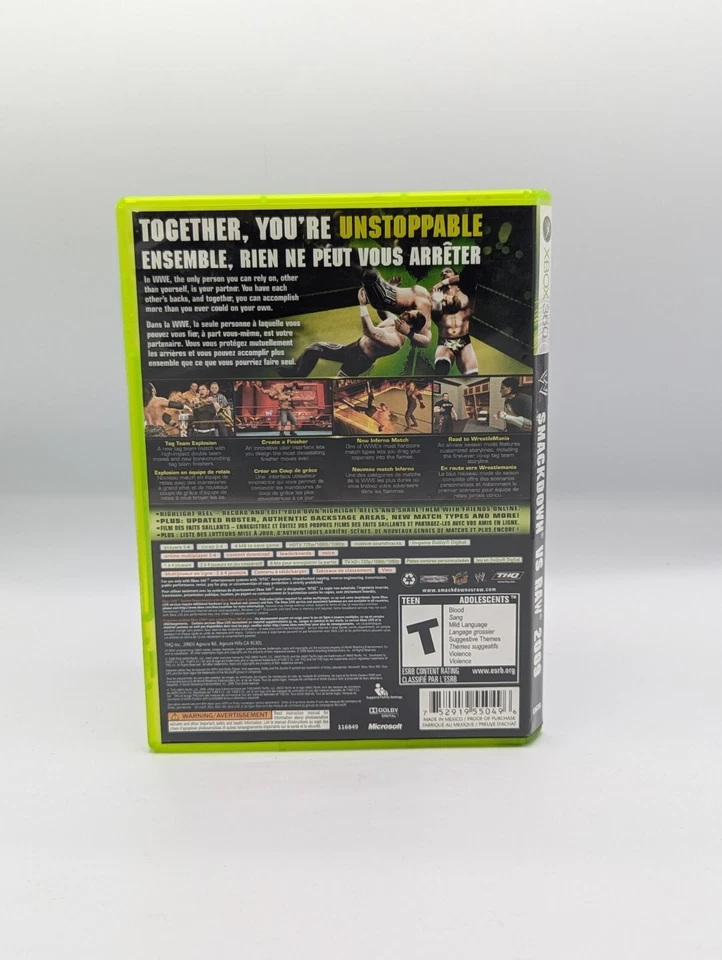 WWE Smackdown vs. Raw 2009 - Xbox 360 - Complete With Case And Manual - Image 2 of 3