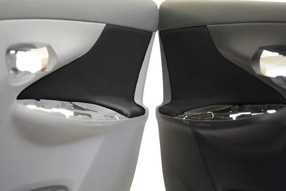 Tarjetas de inserción de panel de puerta de cuero sintético para Toyota Corolla 09-13 negro Foto 2 de 4