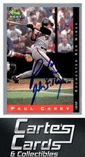 Paul Carey 1993 Classic Best #65 Rochester Red Wings TTM/IP Signed Autographed