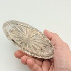 Vintage Cherub Putti Oval Trinket Box Pressed Glass Dresser Vanity Jewelry Box — photo 3