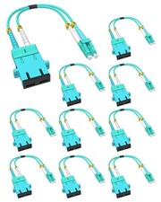 10 Pack Fiber Optic Adapter Cable SC to LC Multimode, SC Female to LC Male 40...
