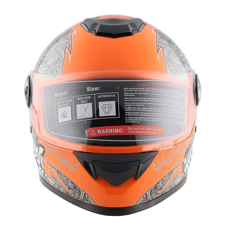 Integralhelm Helm Kinderhelm Motorradhelm Jethelm Crosshelm Mejia orange - Bild 3 von 4