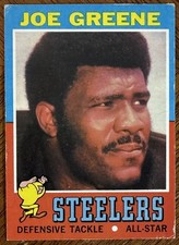 1971 TOPPS JOE GREENE ROOKIE RC FOOTBALL CARD #245 CREASING READ DESC