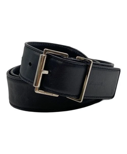 Ceinture noire motif trotteur DIOR HOMME