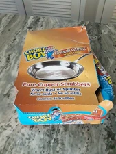 CHORE BOY COPPER SCRUBBER  36 Pieces 100 % Copper DISPLAY BOX DAMAGED New