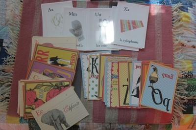 Lot Of 64 Bibitty Brand Flash Cards/Prints In French, Italian, English 2012