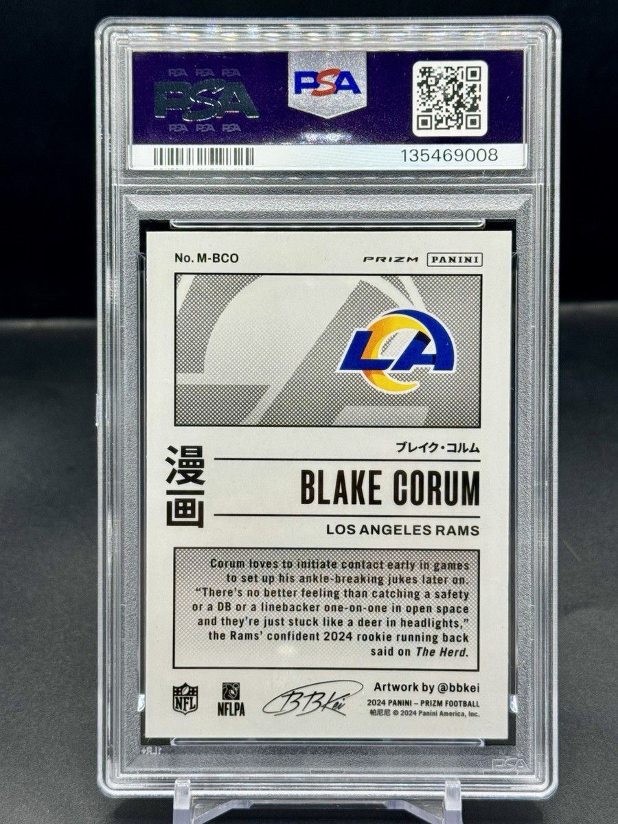 たそがれの小石 2024 Panini Prizm Blake Corum Rookie Manga SSP Case Hit Rams | eBay