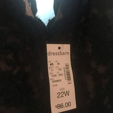Dress Barn Black Lace Evening Gown