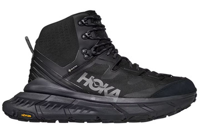 Hoka TENNINE Hike GTX Boots Hiking Vibram Trail Boots Black Men Size 10