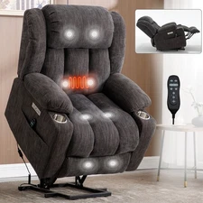  CANMOV Large Power Lift Recliner with Massage and Heat for Elderly, Heavy Duty