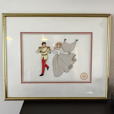 Disney Cinderella Limited Edition Serigraph Cel Framed with Certification