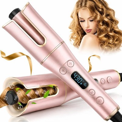 Automatic Hair Curler with LCD Display   1  Rotating Barrel, 4 Heat Settings, 3