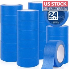 US Stock 24 Rolls Painters Tape 2 in Wide Blue Masking Tape 55 Yards UV