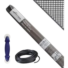 Standard 36"x 84" Charcoal Fiberglass All-in-One Window & Door Screen Repair Kit