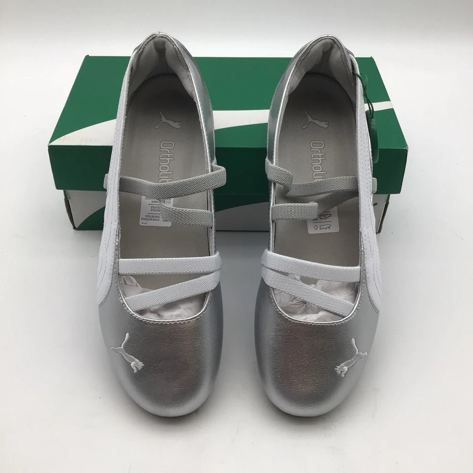 Chinelo Puma Speedcat Ballet Metálico Feminino 401581 01 Prata Branco Tamanho 6.5 Novo - Imagem 3 de 4
