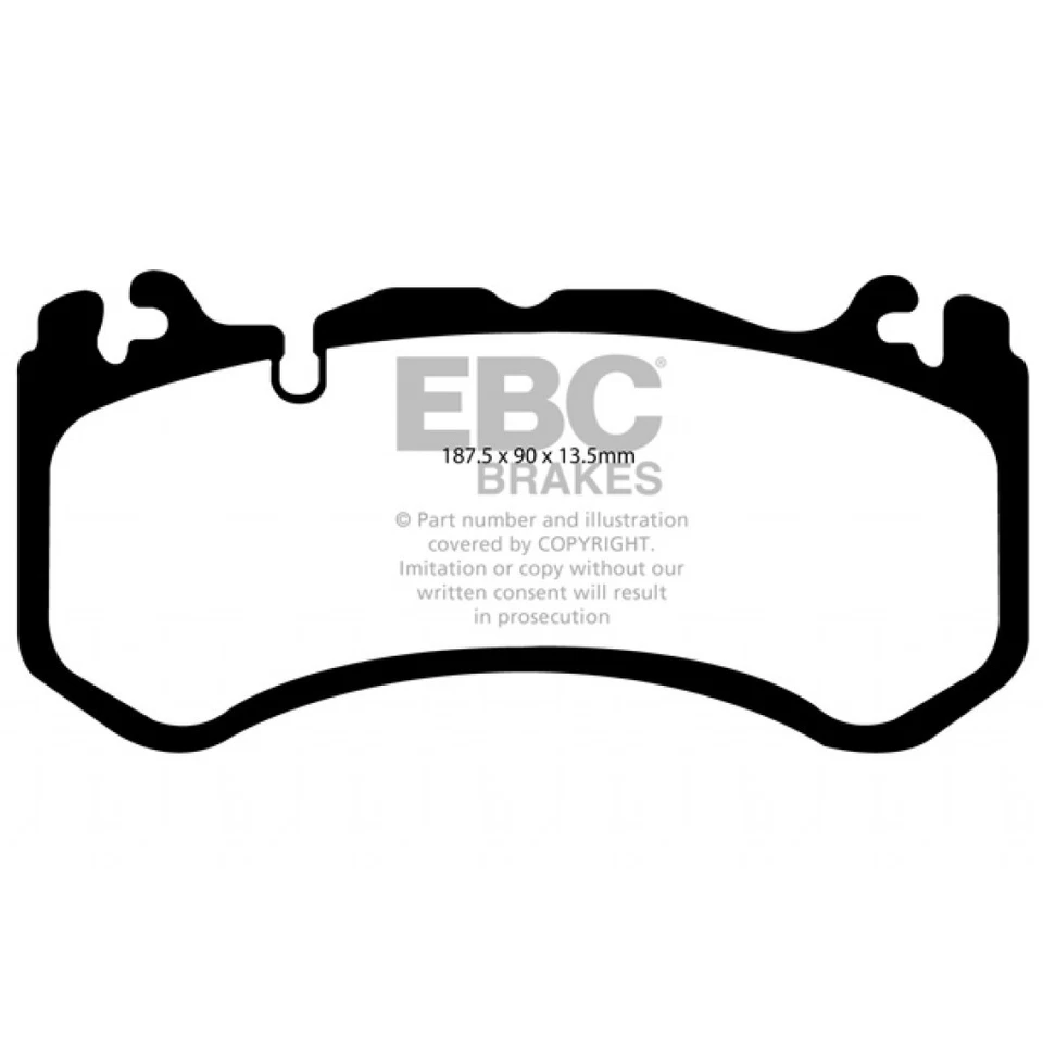 Pastillas de freno delanteras EBC para Mercedes-Benz GLE63 AMG S 2016-2019 Yellowstuff - 3,8 L Foto 2 de 4