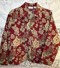 Blair Vintage Floral Tapestry Jacket Medium Size with Beautiful Buttons
