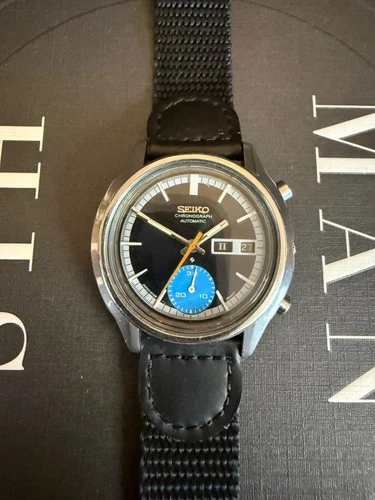 Seiko 6139-8050 Vintage Watch Speed Timer Chronograph Custom Dial 38mm Running