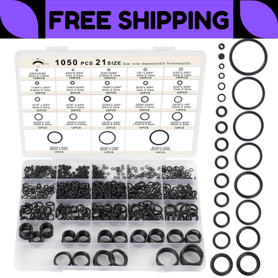 #ad 1050PCS O Ring Assortment Kit 21 Metric Sizes for Car Repair Faucet Air Gas $9.99