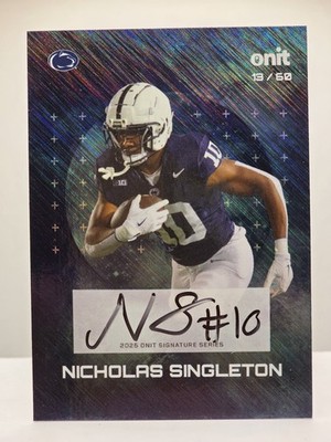 2025 ONIT Gravity Nicholas Singleton Penn State Blue Auto #13/60 Titans