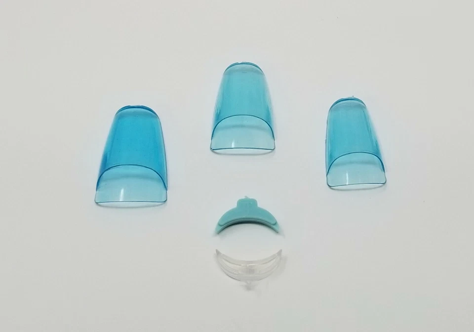 24 Aquarium Nails AQUA Blue Acrylic False Nail Art Tips Syringe injector Kit - Image 2 of 2