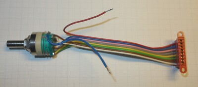 Drehschalter 4 Positionen, 1 Ebene, Anschlüsse verdrahtet mit Stecker, F E M E,