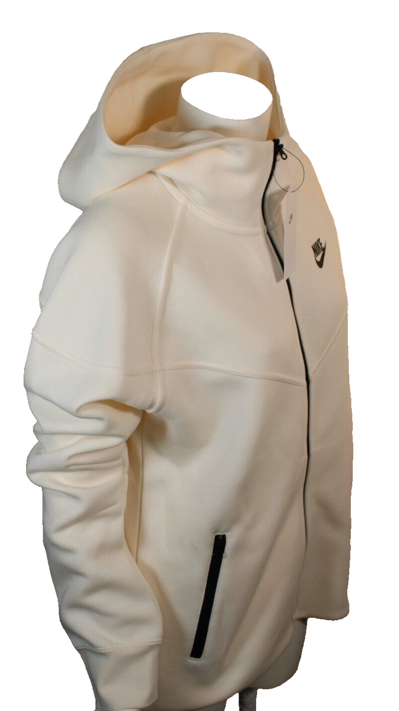 NWT NIKE Sportswear Tech Windrunner Size XL Ivory White Women Full Zip Hoodie thumbnail 4