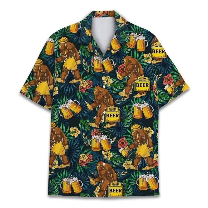 Tropical Bigfoot Beers Hawaiian Shirt Men Women, Bigfoot Hawaiian Shirt