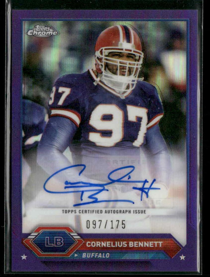 2023 Topps Composite Cornelius Bennett Topps Chrome Auto Purple Ref #/175