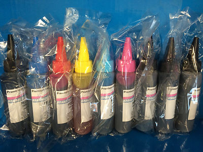 9*100ml FARBSTOFF NACHFÜLLTINTE FLASCHEN EPSON STYLUS FOTO R2880 R 2880 DRUCKER NICHT OEM