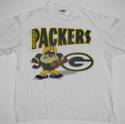 Vintage Green Bay Packers Taz Shirt Large Tazmanian Devil