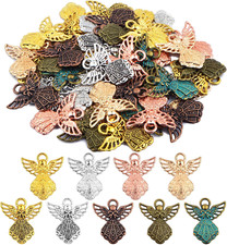 45Pcs Angel Wing Charms Tibetan Alloy Fairy Wings Shape Pendant Guardian Angel D