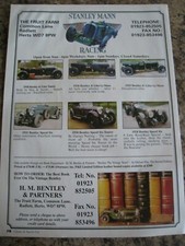 STANLEY MANN RACING CAR STOCK LIST RADLETT HERTS POSTER ADVERT A4 SIZE FILE 10
