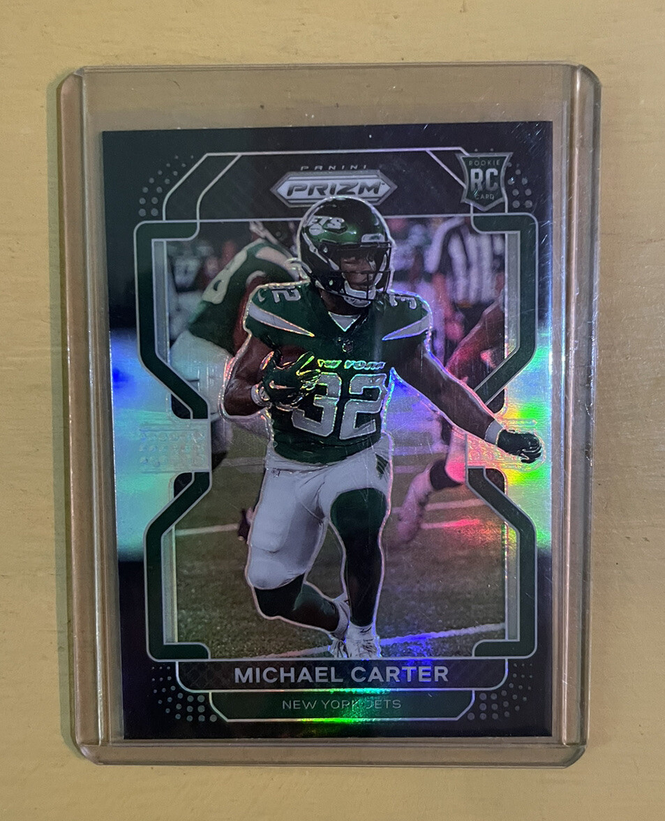 2021 Panini Chronicles - MICHAEL CARTER - Prizm Black Silver RC #PB-20 NY Jets