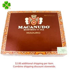 Macanudo Maduro Baron De Rothchild Empty Wood Cigar Box 8" x 6.75" x 1.75"
