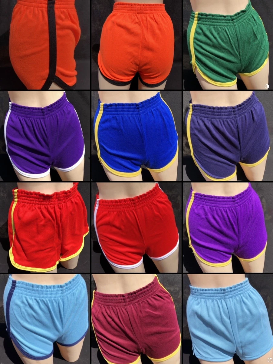 Men's 80s Retro Gym Fitness Shorts for Running, Workout