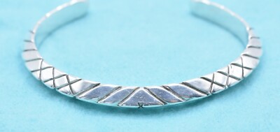 Vintage Texas Designer Deborah Alcala Sterlingsilber Südwestmanschette Armband