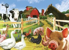 Cobble Hill Welcome to the Farm 350 Piece Jigsaw Puzzle