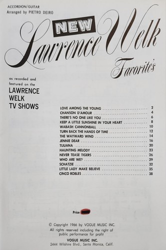 Lawrence Welk Favorites Piano Song Lyrics Sheet Music Book d6 - Picture 2 of 4