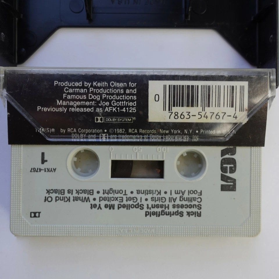 Rick Springfield Success Hasn't Spoiled Me Yet (Cassette) - Image 2 of 2