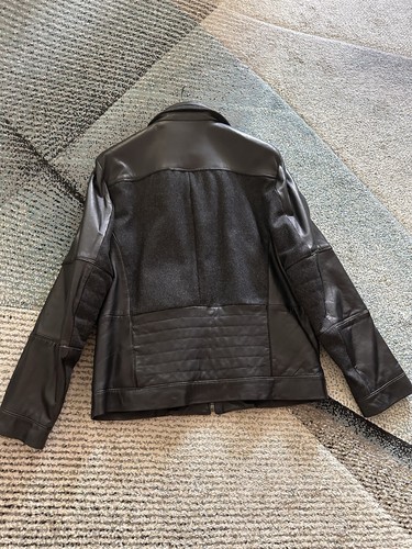 hugo boss Mens Leather /wool Jacket - Picture 3 of 3