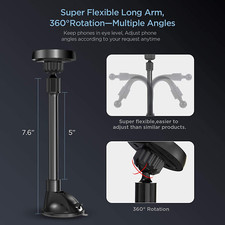Long Arm Universal Magnetic Cradle Windshield Dashboard Cell Phone Mount Hold...