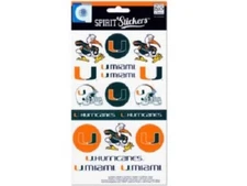 me & my BIG ideas NCAA Spirit Stickers, University of Miami Huricanes