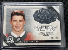 2018-19 UD THE CUP DRAKE BATHERSON ROOKIE CLASS OF 2017 #008/249