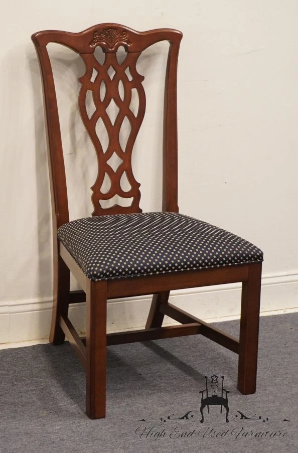 УНИВЕРСАЛЬНАЯ МЕБЕЛЬ Твердый Вишневый Традиционный Стиль Чиппендейл Обеденный Боковой Стул - Изображение 4 из 4